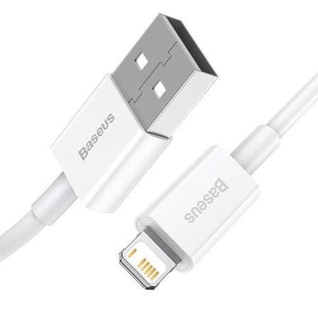 Baseus Superior Series Kabel USB till Lightning, 2,4 A, 1 m (vit)