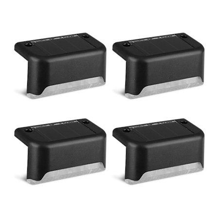 Solcelled LED Dæklys Udendørs Have Terrasse Sti Trapper Trin Hæk Lampe