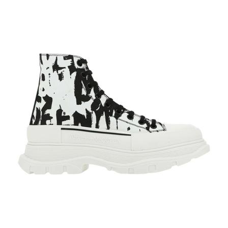 Alexander McQueen, Lace-up Boots Wit, Heren, Maat:40 EU