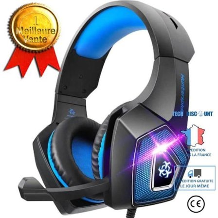 Gaming Headset - TD - PS4 - Brusreducerande mikrofon - Surroundljud - LED
