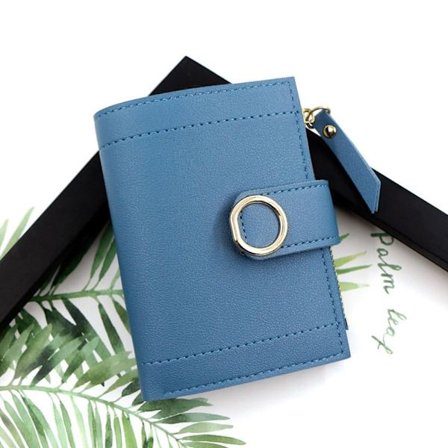 Dame kort lommebok dame clutch bag BLÅ