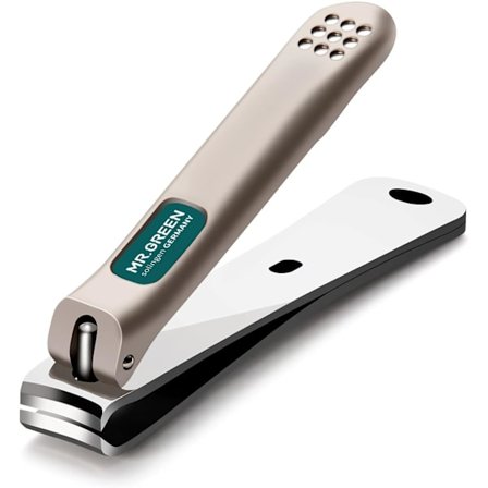 Negleklippere med buede blade, negleklipper, manicure saks, rustfrit stål, pedicure værktøj (Medium) Medium