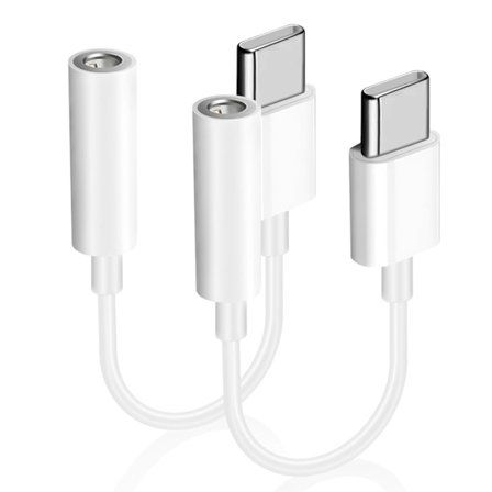 [PLEE] 2 USB C - 3,5 mm:n jakkiadapteria, tyyppi C - kuulokeliitäntäadapteri, aux-USB C -kuulokeliitäntäadapteri