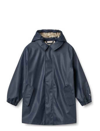 Rainwear Finley Long Jacket Navy Wheat