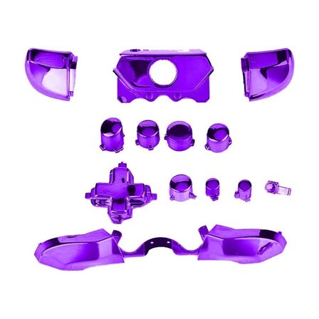 Komplett knappset för Xbox One / Elite-kontroller (3,5 mm elektropläterad lila KLB