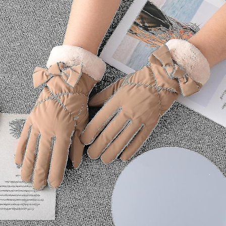 Varme Vinterhandsker med Fleece Touchscreen Udendørs Handsker Sløjfe