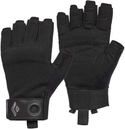 Black Diamond Crag Half-Finger Gloves kynsikkäät, musta - Kiipeilyvaatteet