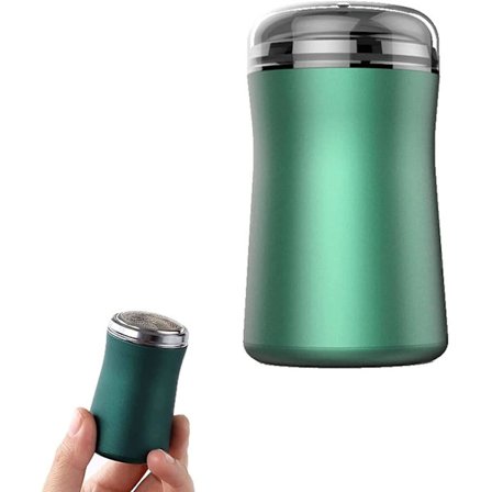 Mini-shave kannettava sähköparranajokone, Mini-shave pestävä sähköparranajokone, miesten mini taskukokoinen pyörivä partakone vihreä