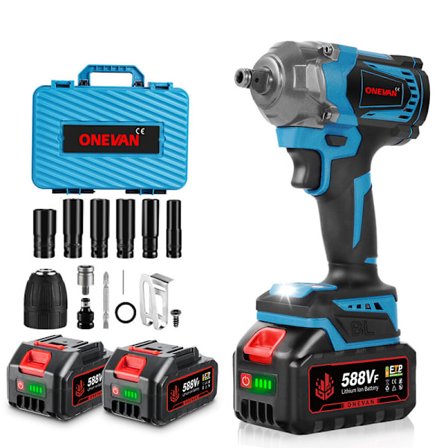 Borstlös Elektrisk Mutterdragare 1/2 Tum Multifunktionell Sladdlös Hylsnyckel Skruvdragare Elverktyg