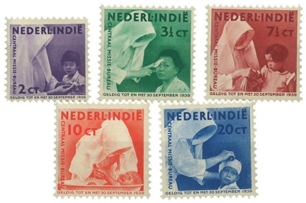 Hollandsk Ostindien 1938 - NVPH 241-245 - Postfrisk