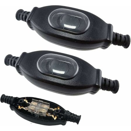 Ledning Afbryder 2stk Vandtæt Trykknap Afbryder Ip65 Støvsikker Vandtæt Ledning Afbryder-