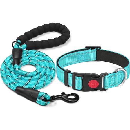 Reflekterende Hundehalsbånd Polstret med Blødt Åndbart Neopren, Justerbar Nylon til Små, Mellemstore og Store Hunde