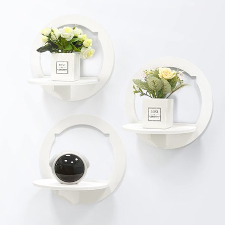 Vegghyller Sett med 3, Moderne Vegghyller, Multifunksjonell Oppbevaring