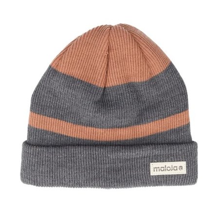 Maloja - Grå cuff Beanie - Vittorio Knit Beanie Rosewood Multi Cuff @ Hatstore