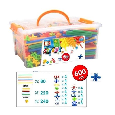 Halm Konstruktør Stilk Legetøj Sammenlåsende Blokke Bygge Halm Konnektorer Konstruktion Legetøj