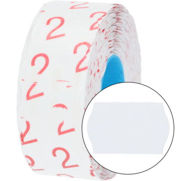 PRISETIKETT 26X16 MM HVIT G2