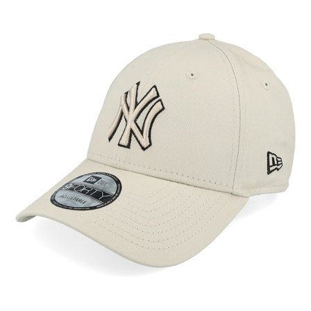 New Era - MLB Beige adjustable Lippis - New York Yankees Team Outline 9FORTY Stone Adjustable @ Hatstore