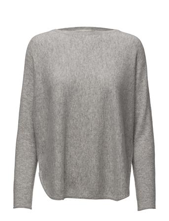Curved Sweater Pullover Striktrøje Grå Davida Cashmere