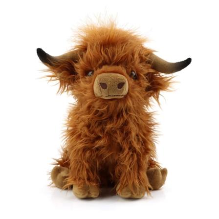 25 cm Highland Cow Plysch Doll Baby Gosedjur Mjukdjur Skotsk Ko Doll Hot Brown