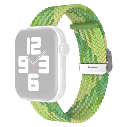 Apple Watch (45 mm) klockarmband i enkel nylon - Gradient Grön
