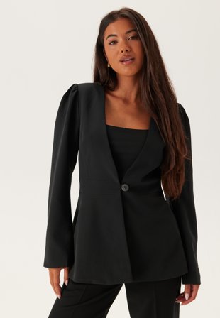 VILA Virasa L/S SINCHED WAIST BLAZE Black Vaatteet