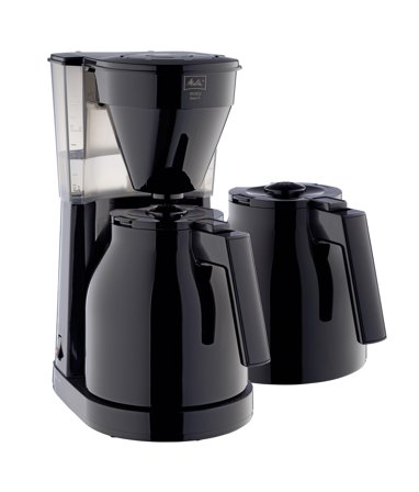 Melitta Easy 2.0 Therm Kaffebryggare svart, 2 kannor, Matlagning & grillar