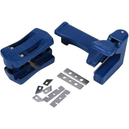 Dobbelt kant trimmer dobbelt kantning strimmel maskine trimning manuel trimning enhed hoved og hale trim tømrer værktøj til snedker PVC bonding 