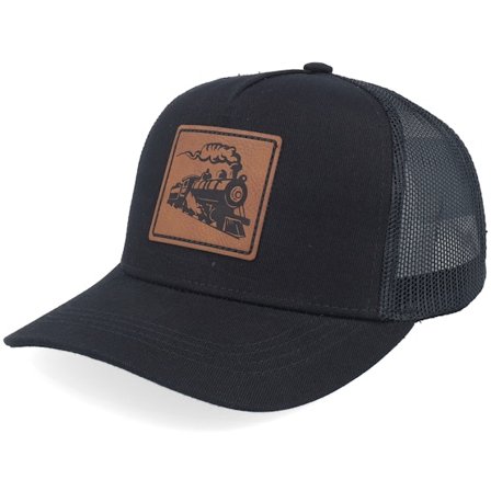 Kinder Kiddo Cap - Schwarz trucker Cap - Kinder Train Engraved Box Patch Black Trucker @ Hatstore