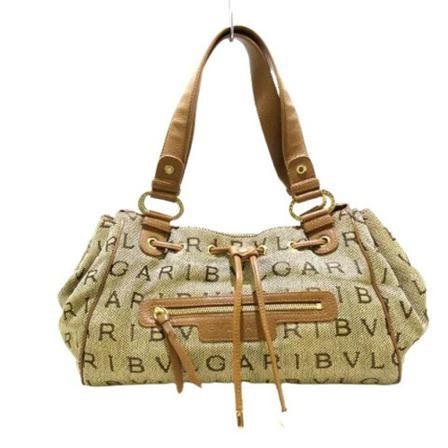 Bvlgari Vintage Pre-ownedPolyesterTotes , Beige , Dames , Maat: ONE Size Vintage Tassen
