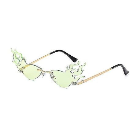 Flame Solglasögon Nyhet Flame Solglasögon Bågfria Solglasögon (grön)