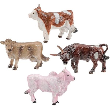 4 stk. Miniature Ko Ornamenter Bonsai Ko Modeller Desktop Mini Ko Figurer