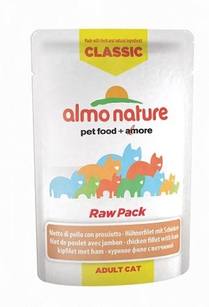 Almo Nature HFC Raw Pack Cibo Umido Filetto di Pollo e Prosciutto