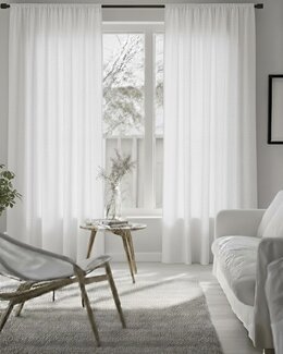 Multibåndslengde Allan ensfarget 2-pk Hvit