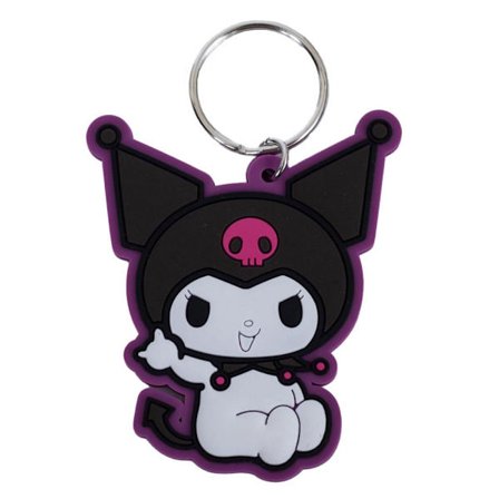 Sanrio Rock Hand PVC Kuromi Nyckelring 65mm x 55mm Flerfärgad