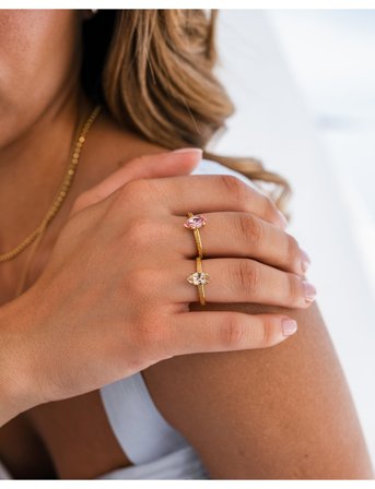 Caroline Svedbom Petite Navette Ring - Gold - ONE SIZE