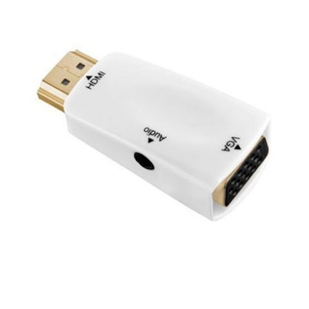 HDMI-kompatibel till VGA Adapter Converter Adapter WHITE