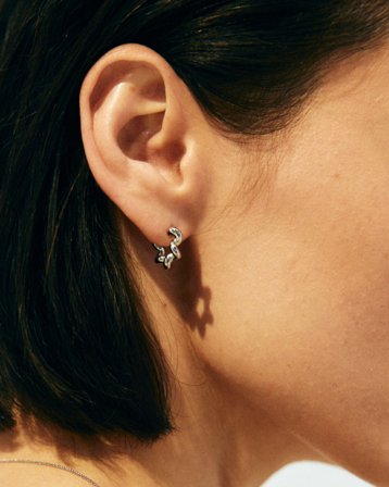 Edblad Spiral Hoops S Steel Silverfärgad Smycken Tjej - Kids Brand Store