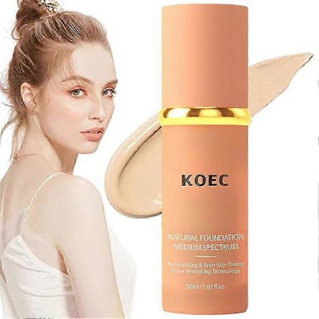 4-i-1 Biomimic Foundation Naturlig, Medium Spektrum Farveskiftende Foundation Dækning Langvarig