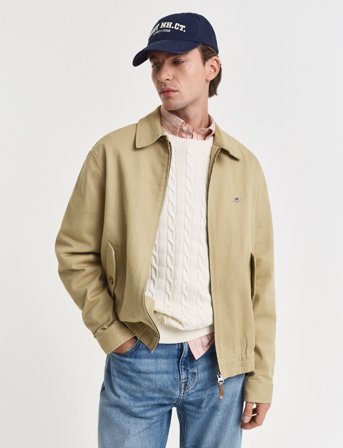 GANT Cotton Twill Jacket - Beige - XXXL