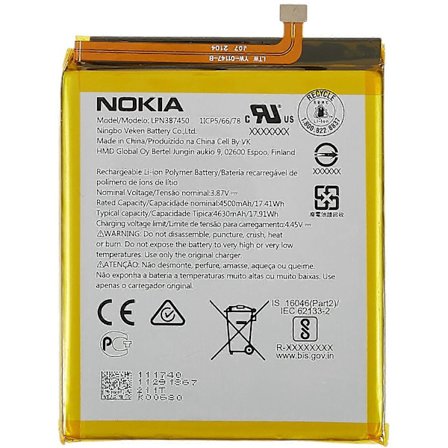 For Nokia XR20 3.87V 4500mAh Li-ion Polymer Batteri Erstatningsdel (Kode: LPN387450)
