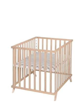 ROBA Wooden Playpen 75X100 Cm Vit