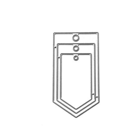 til Sharp Tag Metalskærende Dies Stencil DIY Scrapbooking Album Stempel Papirkort