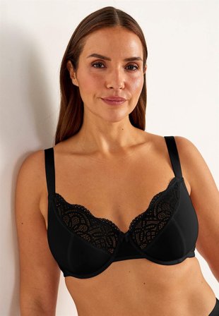 Cellbes of Sweden - Blonde-BH med bøjler i sort til damer i størrelse 105B