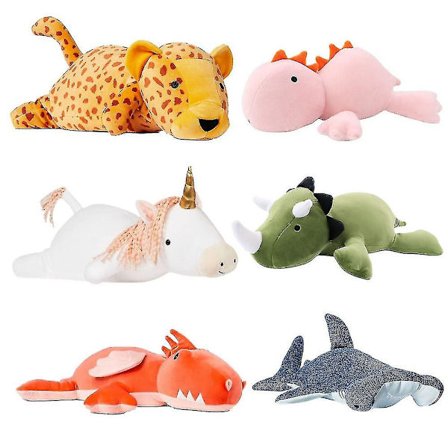 38cm Stor Dinosaur Vektet Plysj Leke Tegneserie Utstoppede Dyr Pute Myk Søt Bursdagsgave Til Barn [DB]