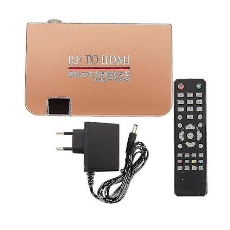 Rf Til Hdmi Konverter Adapter Analog Modtager Analog Tv Boks Digital Boks Fjernbetjening Eu Stik
