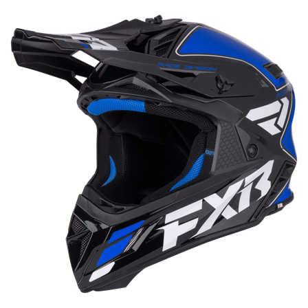 Casco Cross FXR Helium 26 Blu/Bianco XL