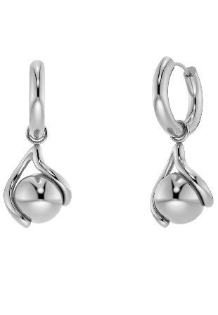 Edblad Buddy Hoops S Steel Smycken & klockor Dam Grå ONESIZE