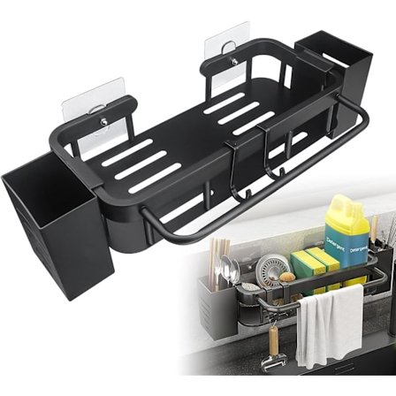 Rustfritt stål kjøkkenvask svamp holder, kjøkken svamp oppbevaring