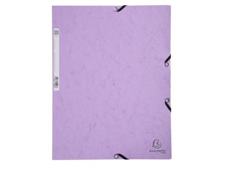 Exacompta Gummibandsmapp 3kl A4 lila - Lyreco - Kontorsmaterial - Mappar och plastfickor - Gummibandsmappar 3-klaff - Kartong