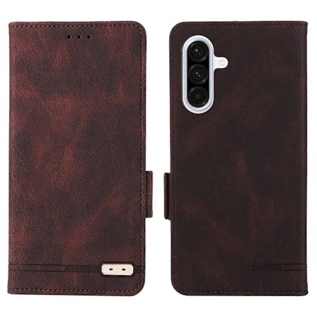 Læder Wallet Flip Telefon Cover med Hardware Dekoration til Samsung Galaxy A26 5G